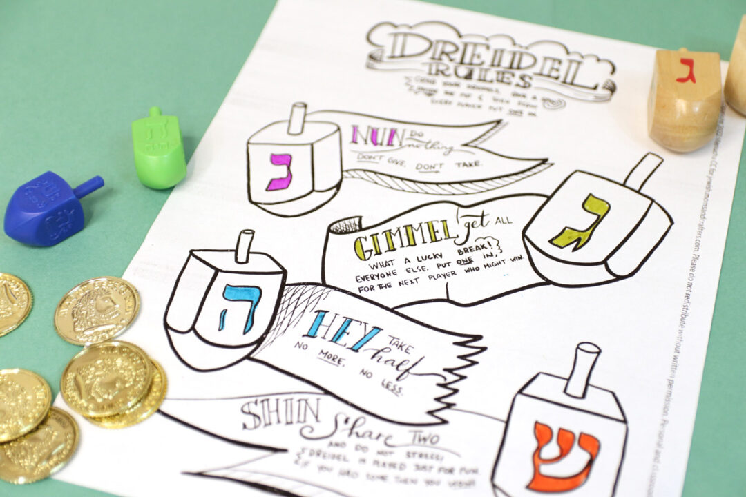 Dreidel Rules Printable How to Play Dreidel