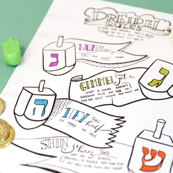 Dreidel Rules Printable – How to Play Dreidel