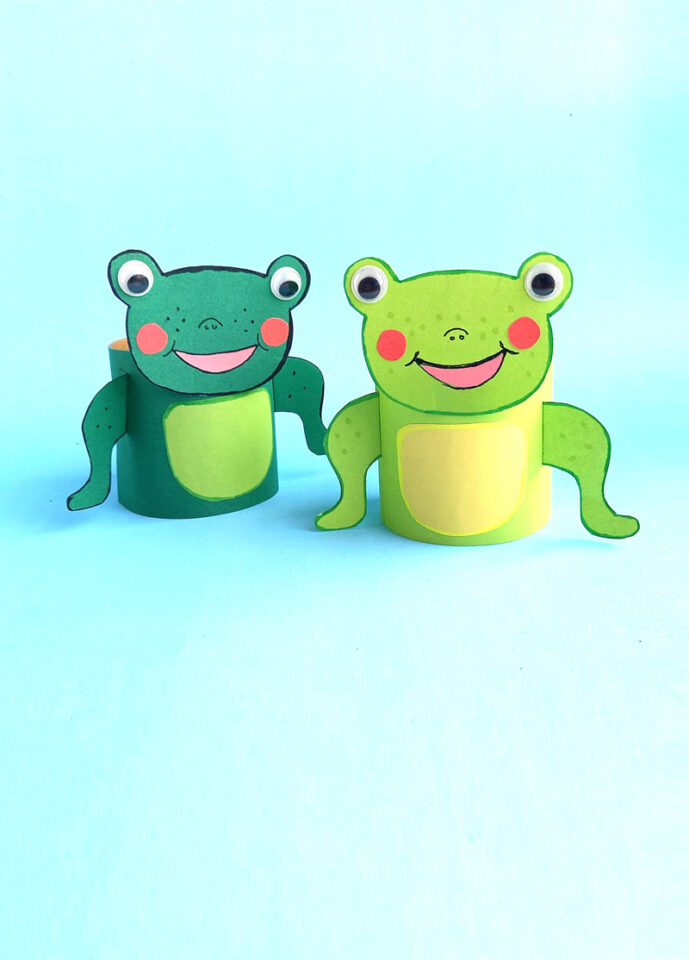 Toilet paper roll frog - Jewish Moms & Crafters