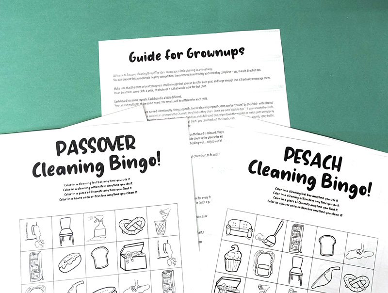 Home Visual Cleaning Binder for Kids Ages 8-12 Passover or Spring