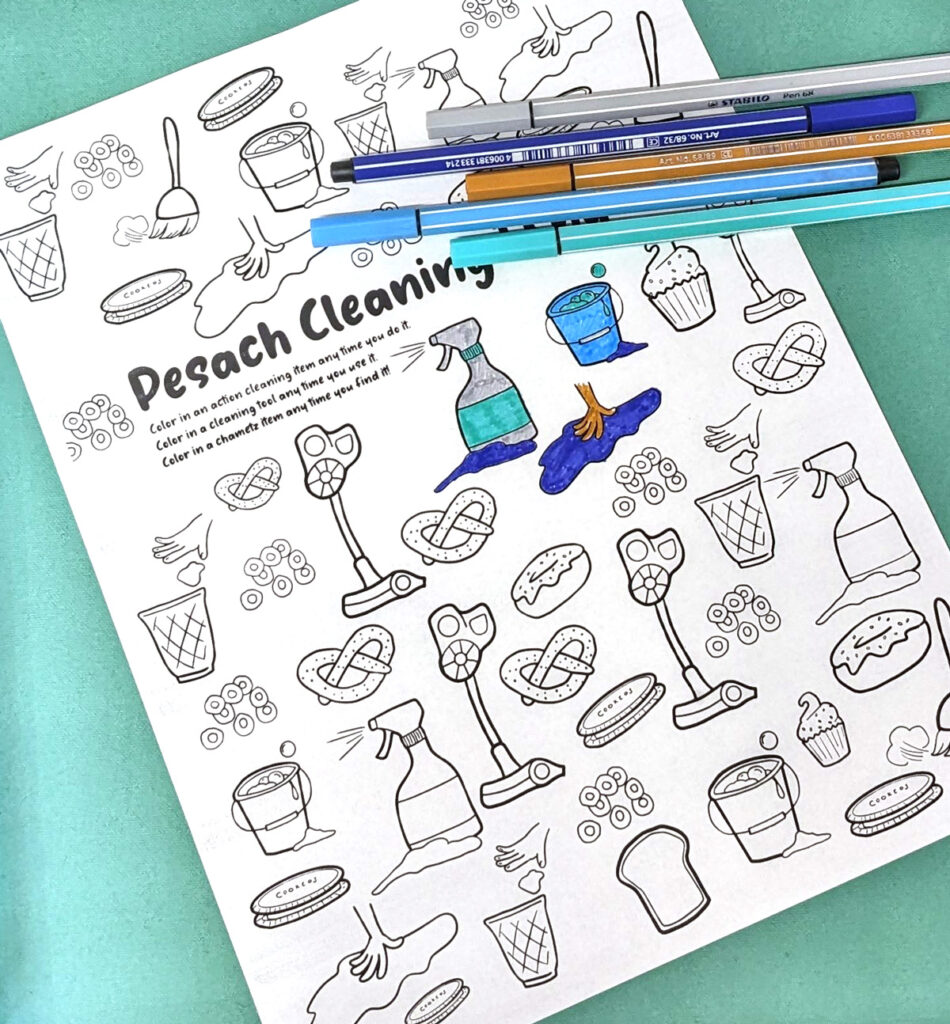 Home Visual Cleaning Binder for Kids Ages 8-12 Passover or Spring