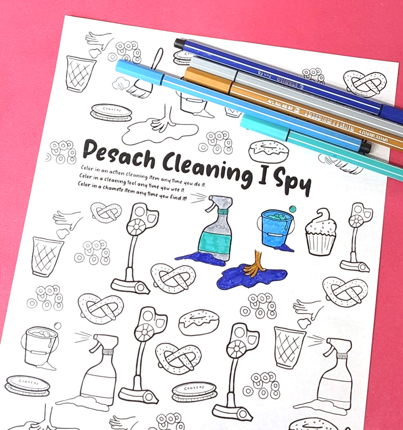 Home Visual Cleaning Binder for Kids Ages 8-12 Passover or Spring