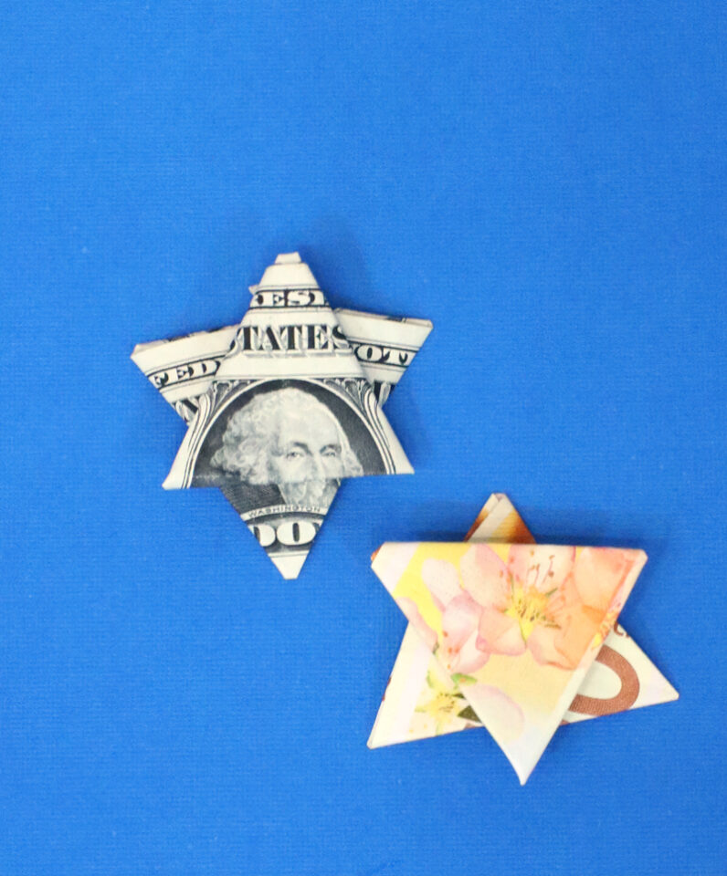 Dollar Bill Origami Star of David - Jewish Moms & Crafters