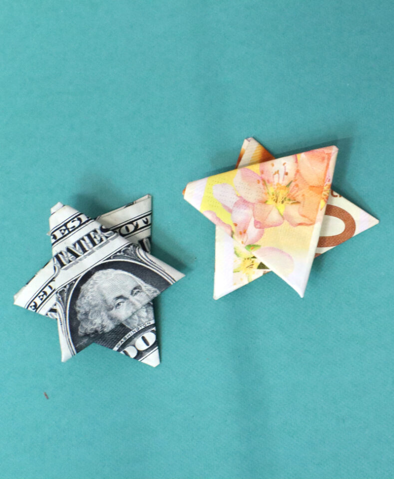 Dollar Bill Origami Star of David Jewish Moms & Crafters