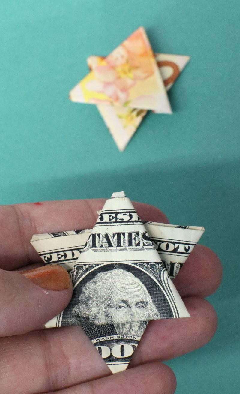 Dollar Bill Origami Star of David - Jewish Moms & Crafters