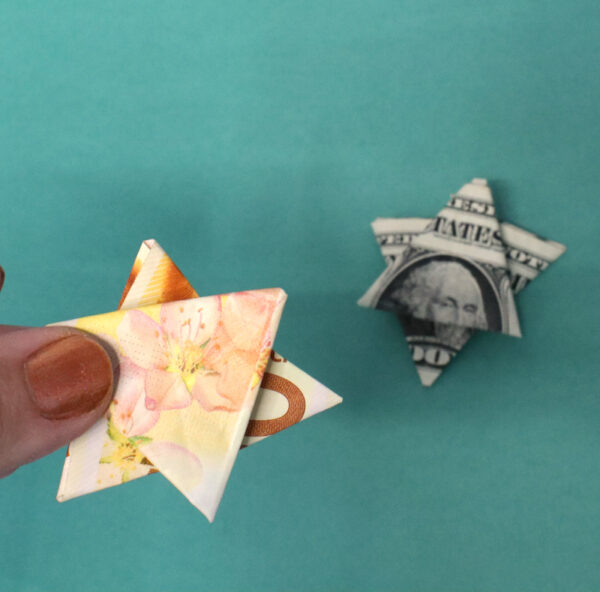 Dollar Bill Origami Star of David Jewish Moms & Crafters