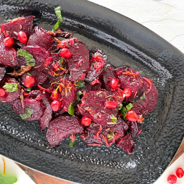 Roasted Beet Salad with Pomegranate Arils
