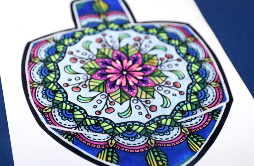 Dreidel Coloring Page (Free Printable)