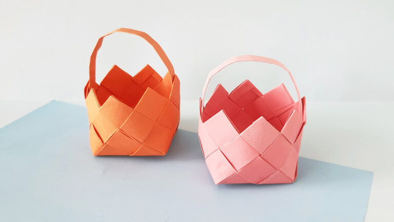 Woven Paper Basket for Mishloach Manot