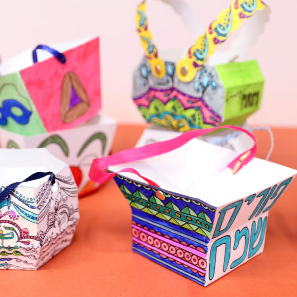Color & Craft Mishloach Manot Baskets for Purim
