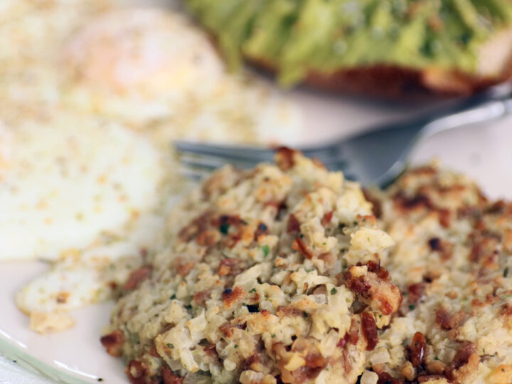 Recipe for Riced Cauliflower Patties 