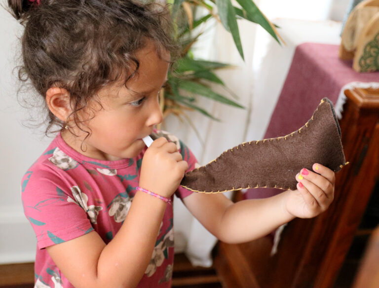 DIY Felt Shofar Craft