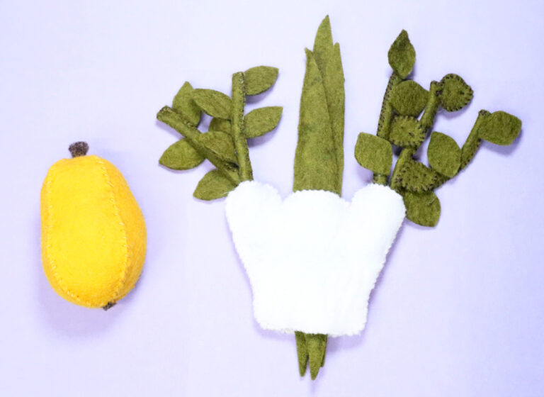 Felt Lulav and Etrog Templates