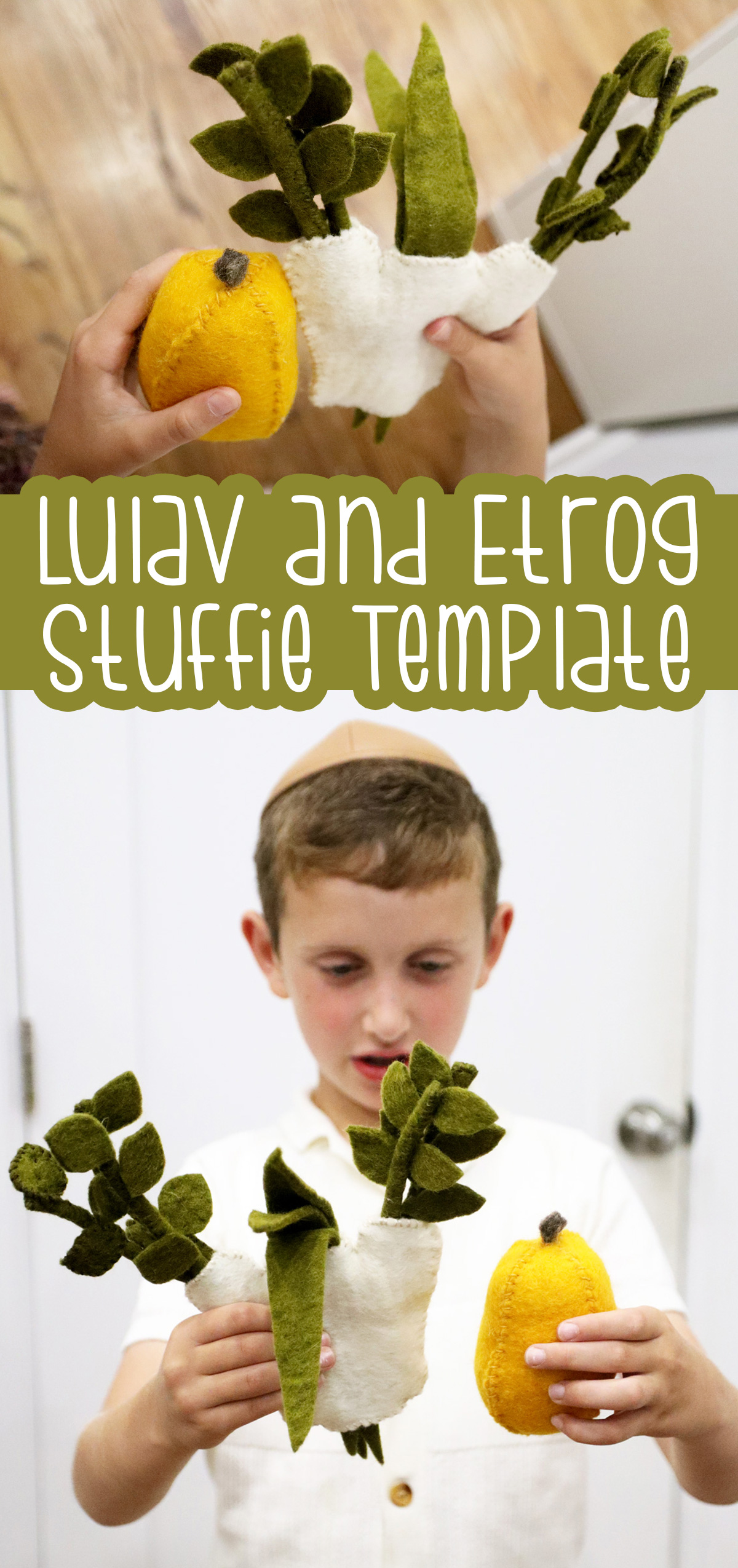 Felt Lulav and Etrog Templates - Jewish Moms & Crafters