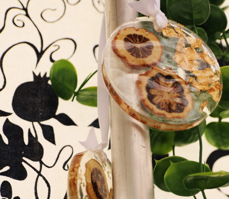 Resin Etrog Suncatcher – Sukkah Decoration