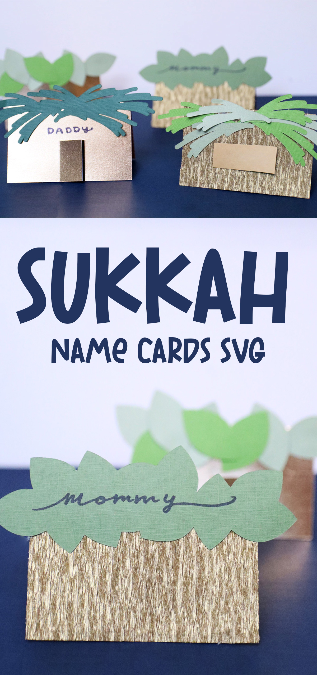 Sukkah name cards svg and pdf