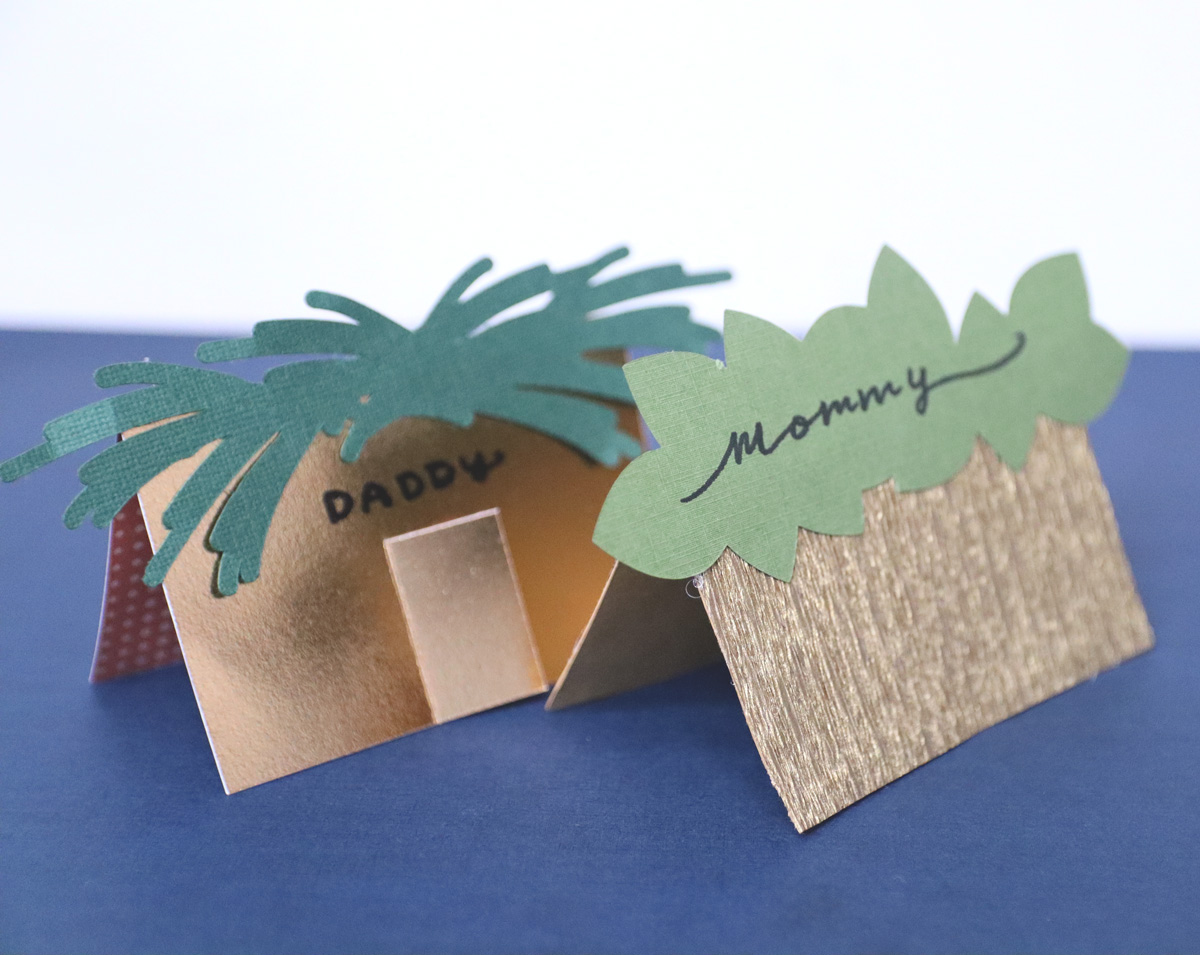 various metallic Sukkah name cards svg and pdf