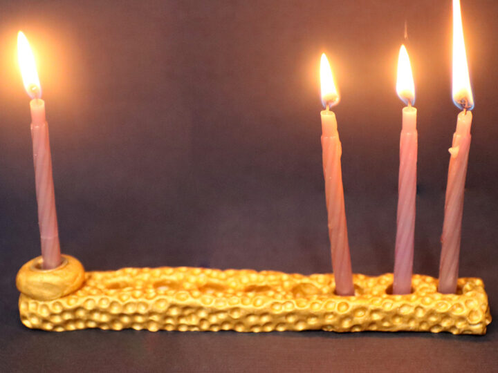 How to make a Hanukkiah from Clay