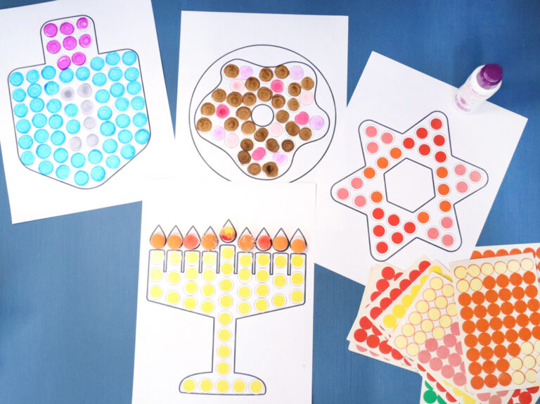 Hanukkah Preschool Craft – Dot Art!