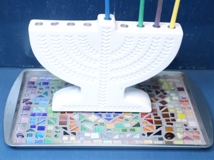 DIY Mosaic Tray for your Menorah