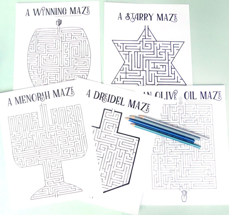 Hanukkah Mazes with a Free Printable! - Jewish Moms &amp; Crafters