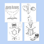 Hanukkah Dot to Dot Printable Worksheets for Kids - Jewish Moms &amp; Crafters