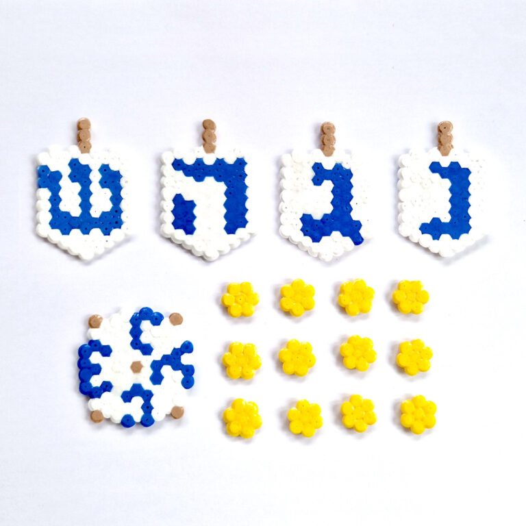 Fuse Bead Dreidel Templates (Free Printable)