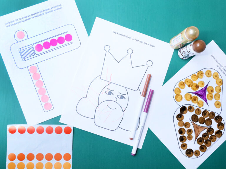 Preschool Megillah Activity – Do a Dot Art