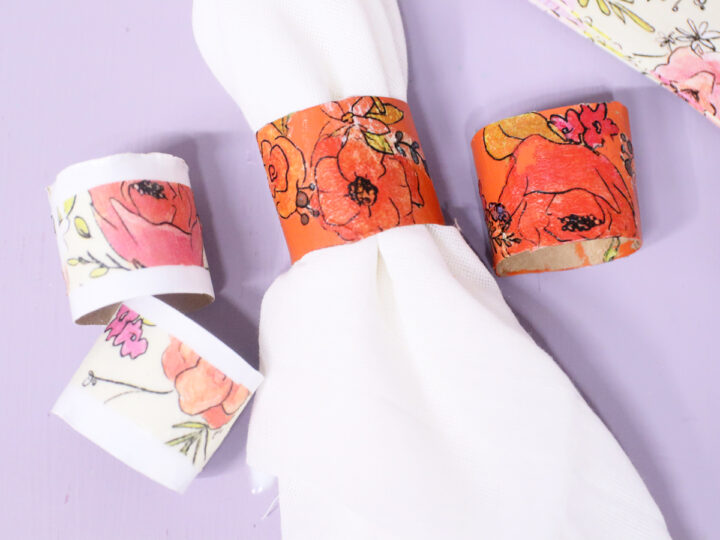 DIY Napkin Rings from Toilet Paper Rolls
