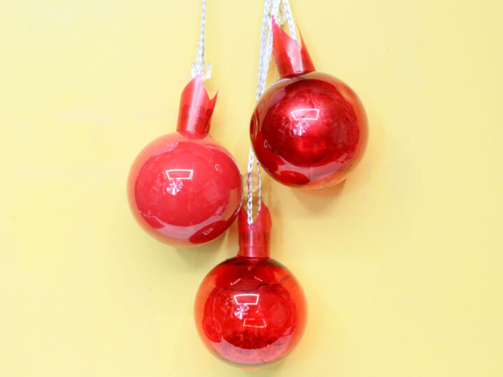 DIY Hanging Pomegranates from Ornaments