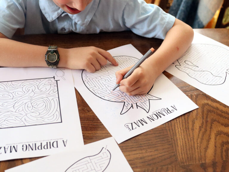 Rosh Hashanah Mazes – With a Free Pomegranate maze!